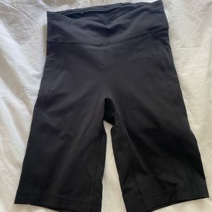Black 8 inch Lululemon biker shorts